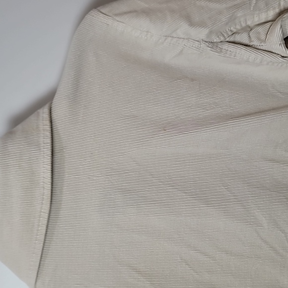 Lauren Ralph Lauren White Corduroy Jacket Leather Toggle & Zip Closure - Picture 11 of 16